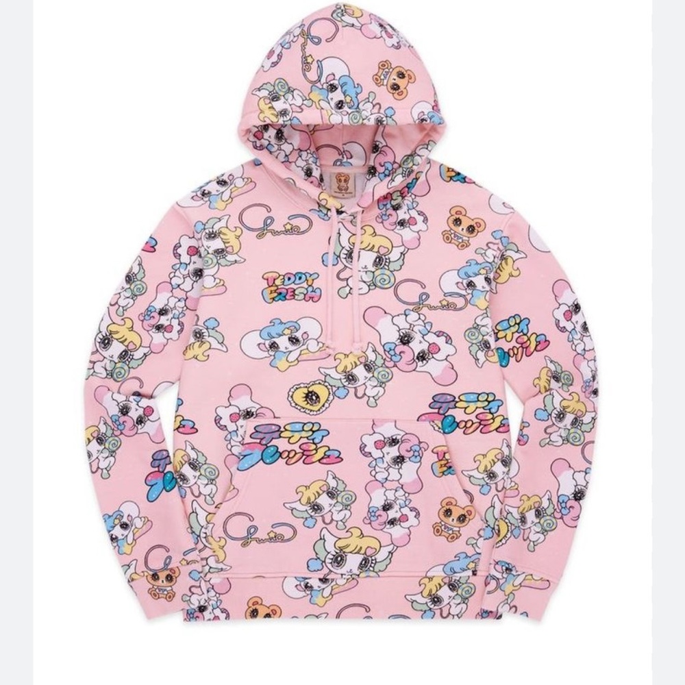 NWOT 💖💜 Yurie Sekiya × Teddy Fresh Hoodie💜💙🩵💛